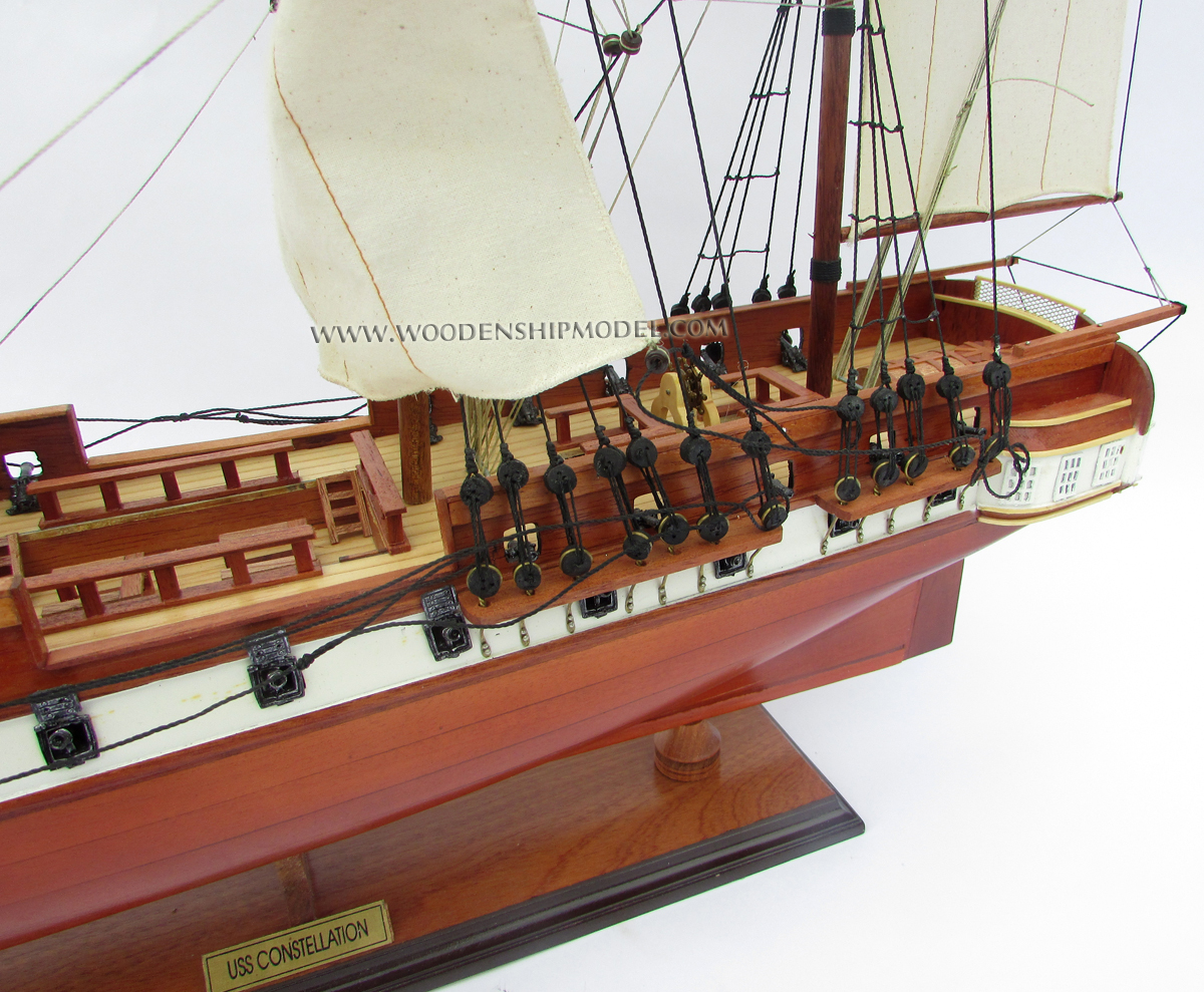 Model USS Constellation bow view